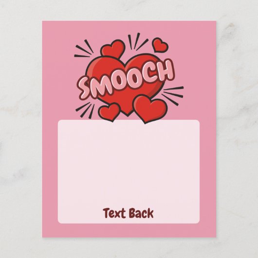 Küssen von Comic-Sound-Effekt Flyer (Hinten)