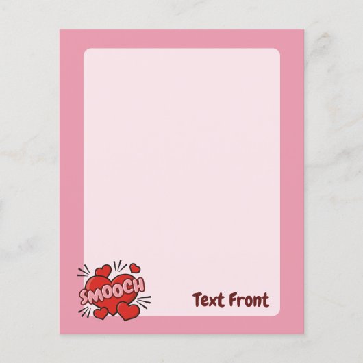 Küssen von Comic-Sound-Effekt Flyer (Vorne)