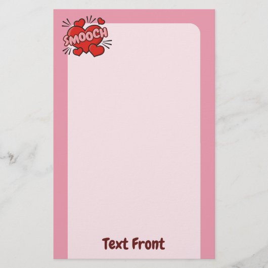 Küssen von Comic-Sound-Effekt Flyer (Vorne)