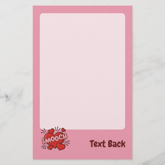 Küssen von Comic-Sound-Effekt Flyer (Hinten)