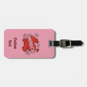 Küssen von Comic-Sound-Effekt Gepäckanhänger (Vorderseite horizontal)