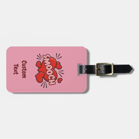 Küssen von Comic-Sound-Effekt Gepäckanhänger (Vorderseite horizontal)