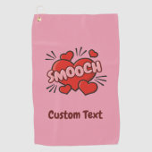 Küssen von Comic-Sound-Effekt Golfhandtuch (Vorderseite)