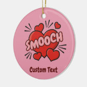 Küssen von Comic-Sound-Effekt Keramik Ornament (Links)