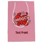 Küssen von Comic-Sound-Effekt Mittlere Geschenktüte (Vorderseite)