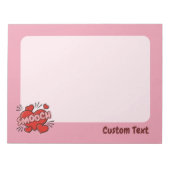 Küssen von Comic-Sound-Effekt Notizblock (Vorderseite)