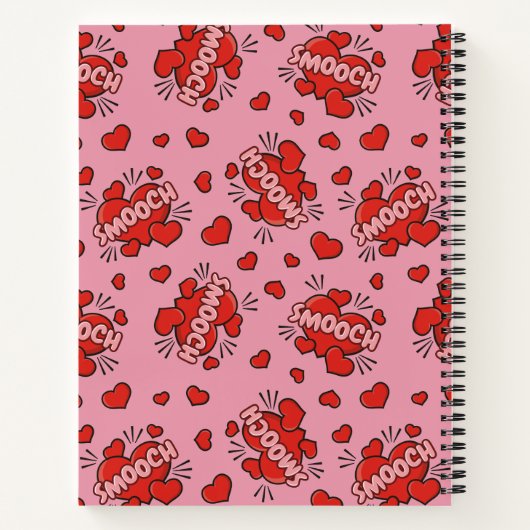 Küssen von Comic-Sound-Effekt Notizblock (Rückseite)