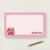 Küssen von Comic-Sound-Effekt Post-it Klebezettel (Auf Schreibtisch)