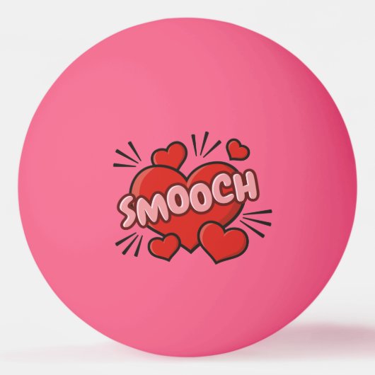 Küssen von Comic-Sound-Effekt Tischtennisball (Vorderseite)