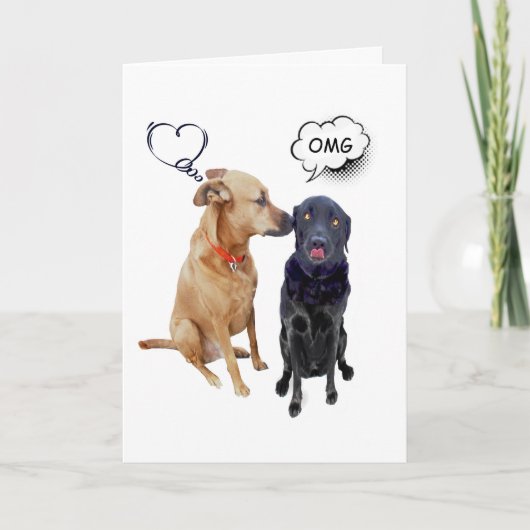 Küssen von Cousins Grußkarte Feiertagskarte (Vorderseite)