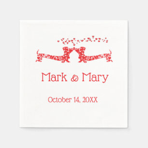 Küssen von Dackeln Napkins Serviette