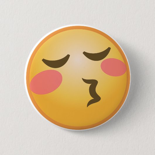 Küssen von Emoji Button (Vorderseite)