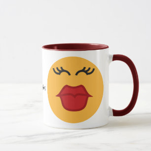 Küssen von Emoticon individuelle Name Tasse
