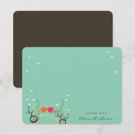 Küssen von Fischen und Hochzeiten am Korallenmeer Dankeskarte
