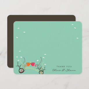 Küssen von Fischen und Hochzeiten am Korallenmeer Dankeskarte