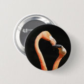 Küssen von Flamingos Button (Vorne & Hinten)