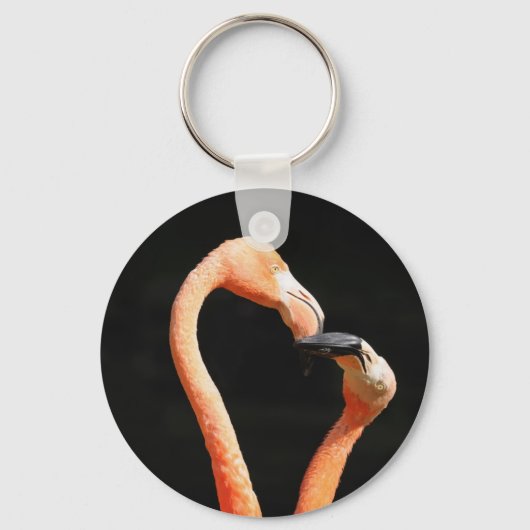 Küssen von Flamingos Schlüsselanhänger (Vorderseite)