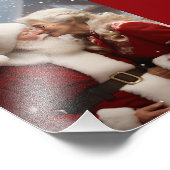 Küssen von Herrn und Frau Santa Claus Fotodruck (Ecke)