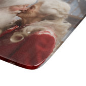 Küssen von Herrn und Frau Santa Claus Schneidebrett (Ecke)