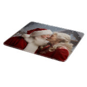 Küssen von Herrn und Frau Santa Claus Schneidebrett (Ecke)