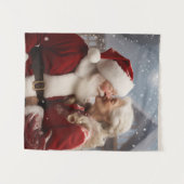 Küssen von Herrn und Frau Santa Claus Wandteppich (Vorderseite (Horizontal))