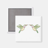 Küssen von Hummingbirds Magnet (Vorderseite/Rückseite)