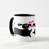 Küssen von Hunden Tasse (Vorderseite Links)