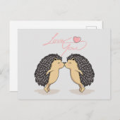 Küssen von Igeln Postkarte (Vorne/Hinten)