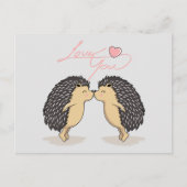 Küssen von Igeln Postkarte (Vorderseite)