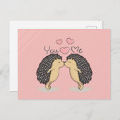 Küssen von Igeln Postkarte (Vorne/Hinten)