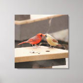 Küssen von Kardinälen Leinwanddruck (Vorderseite)