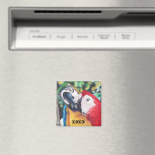 Küssen von Makaws-Magnet Magnet (In Situ (Geschirrspüler))