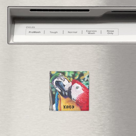 Küssen von Makaws-Magnet Magnet (In Situ (Geschirrspüler))