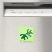 Küssen von Meeresschildkröten Magnet (In Situ (Geschirrspüler))