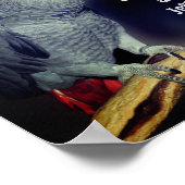 Küssen von Papageien Niedliches Personalisiertes H Poster (Ecke)