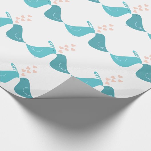 Küssen von Partridges Umschlagpapier Geschenkpapier (Ecke)