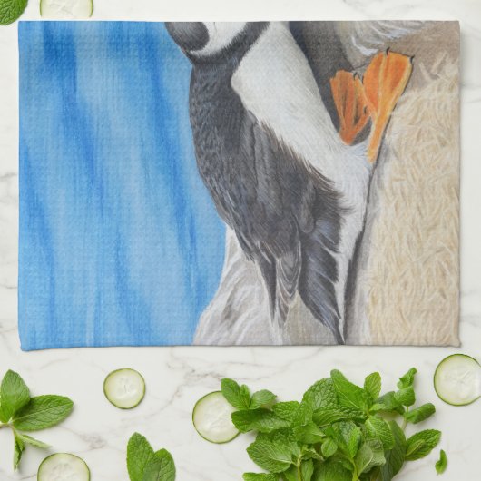 Küssen von Puffeln Geschirrtuch (Gefaltet)