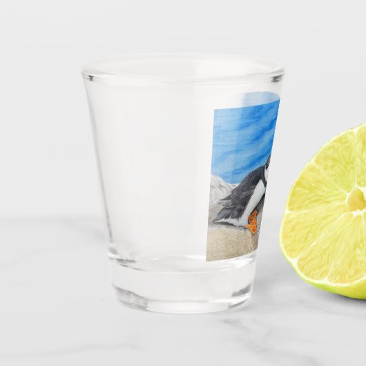 Küssen von Puffeln Schnapsglas (Links)