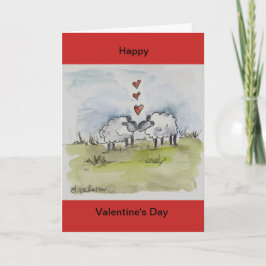 Küssen von Schafen Feiertagskarte