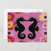 Küssen von Seepferd Postkarte (Vorne/Hinten)