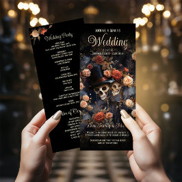 Küssen von Skeletten Vintage Blumenhochzeiten Programm