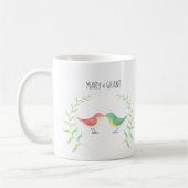 Küssen von Vögeln Niedlichen Wald Love Birds indiv Kaffeetasse (Links)