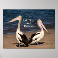 "Küssen wir uns die Pelikane am Strand aus"