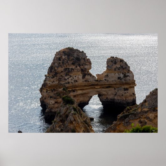 Küssende Felsen in Algarve Poster (Vorne)