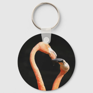 Küssende Flamingos Schlüsselanhänger