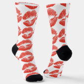 Küssende rote Lippen Thunder_Cove Socken (Gewinkelt)