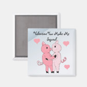Küssende Schweinchen Magnet (Vorderseite/Rückseite)