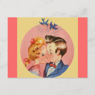 Küßendes Paar Postkarte