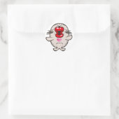 küssendes Siegel Runder Aufkleber (Tasche)