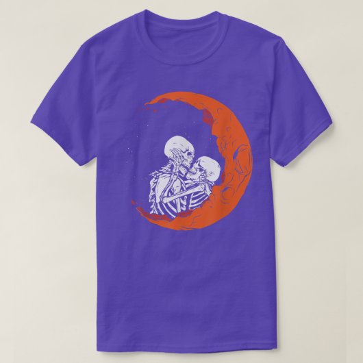 küssendes Skelett T-Shirt (Design vorne)